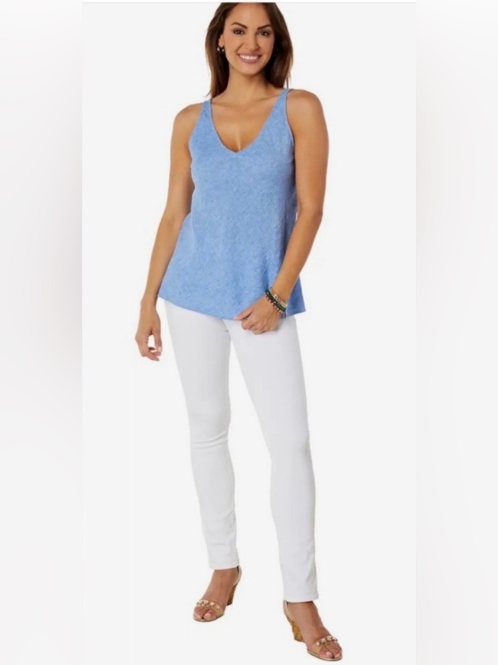 Lilly Pulitzer Linen blue Florin Loose
Fit Sleeveless Top size medium - Picture 2 of 8